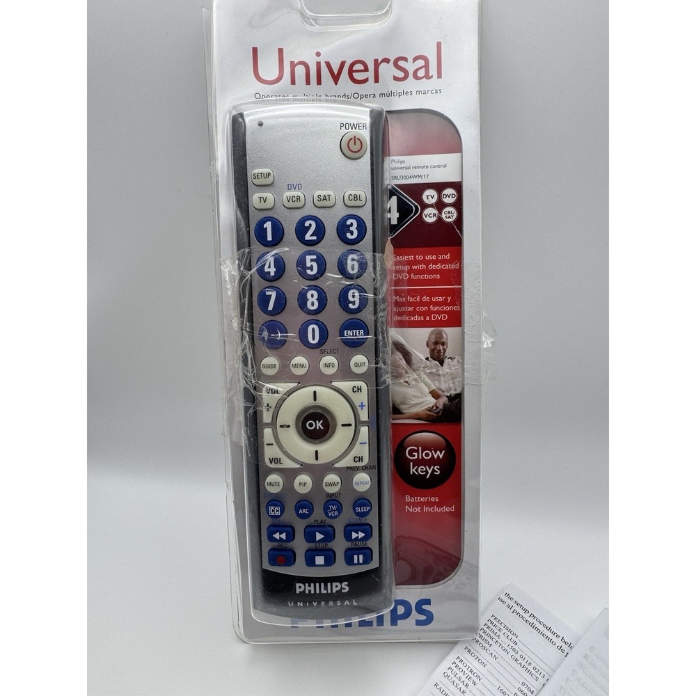 Phillips SRU3004WM/17‎ Universal Remote Control, tested, works